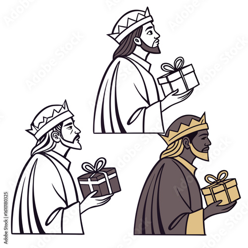 Three Kings Bearing Gifts three wise men presents