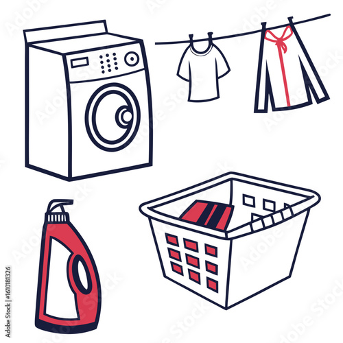 Washing machine detergent clothes basket hanging detergent bottle