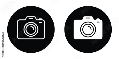 Camera icon in trendy flat style. Camera set icon. Photo camera icon vector illustration