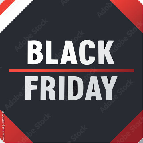 Black Friday Sale: A bold and minimalist visual declaring the highly anticipated shopping event. This graphic is perfect for promoting special offers, discounts, and deals during the consumer holiday.