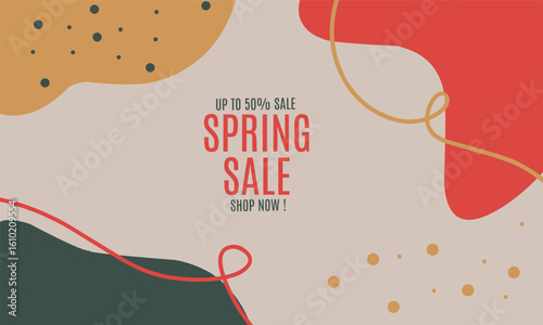 vector illustration of aspring sale