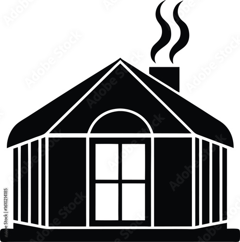 steam room on white background.eps