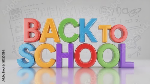 Back to school with jiggling letters