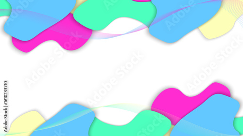 Abstract colorful fluid light on dark background.