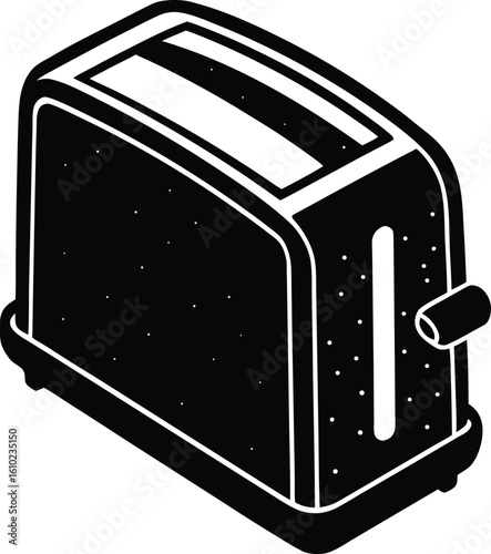 toaster crumb tray on white background.eps