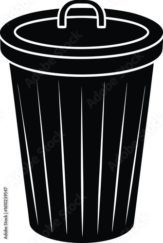 trash can liner on white background.eps