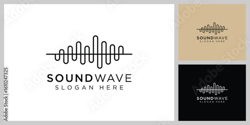 sound wave logo vector design template