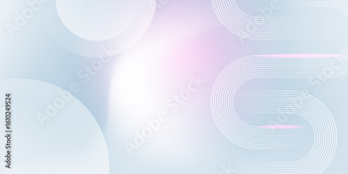 Soft pastel abstract background with blended circles and curved elements, great for skincare