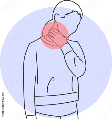 Woman feeling severe pain in the neck area neck pain