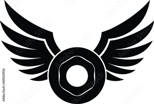 wing nut on white background.eps