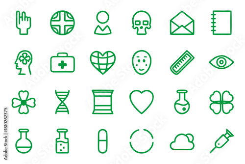 A collection of minimalist graphic symbols representing concepts of gradual progression deliberate movement and unhurried processes rendered with clean linework and a vibrant color palette