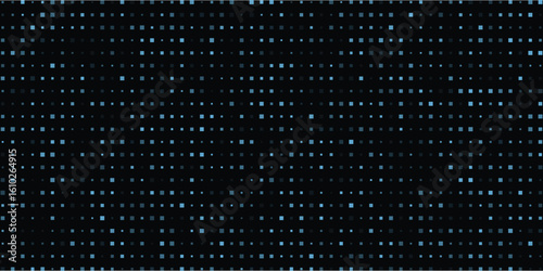 Futuristic Dark Pixel Dot Grid Vector Background – Digital Blue LED Dots on Black Screen Style