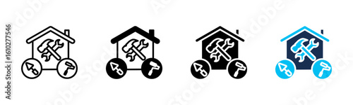 Renovation icon sheet multiple style collection