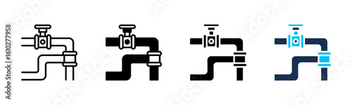 Piping icon sheet multiple style collection