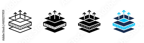 Insulation icon sheet multiple style collection