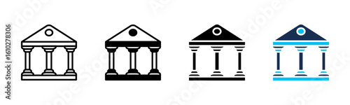 Museum icon sheet multiple style collection