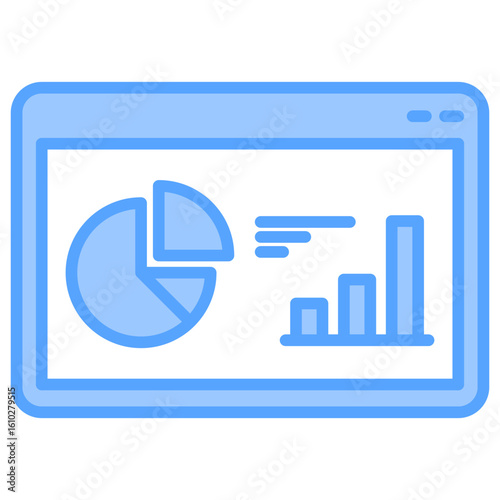 Dashboard Reporting Blue Icon