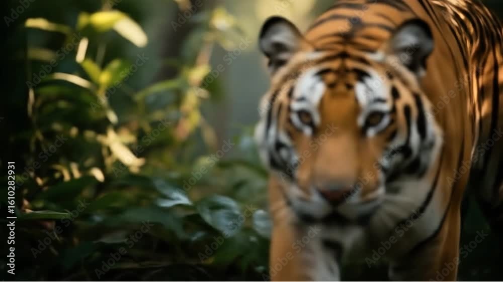 Tiger Sneaking Through the Jungle