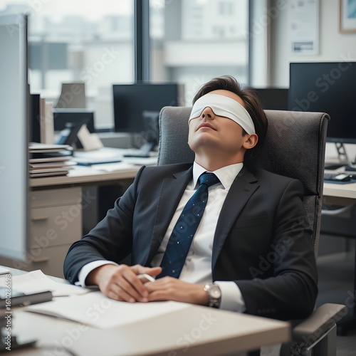 Nap, eye mask, rest, AI Generative