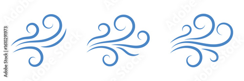 Doodle wind line sketch set. Hand drawn doodle wind blow icon. Air, wind, swirl in doodle illustration style. Doodle wind line sketch set. Hand drawn doodle wind air blow, swirl elements.