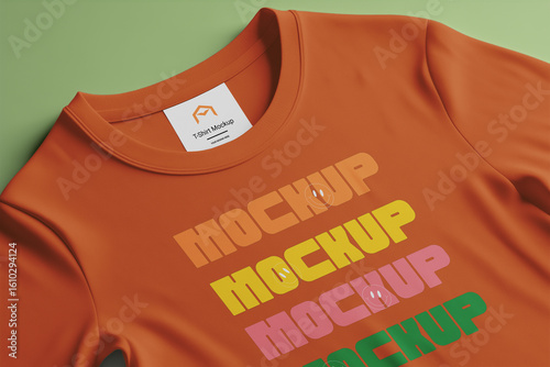 T-Shirt With Label Tag Mockup