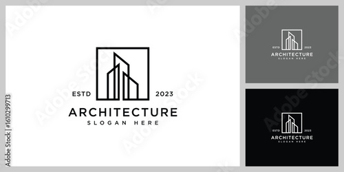 Buildings real estate logo vector design