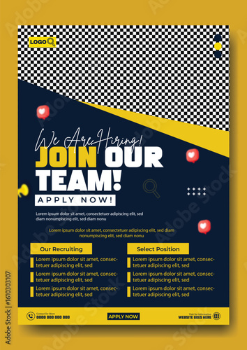 We Are Hiring Join Our Team Advertisement Template Design