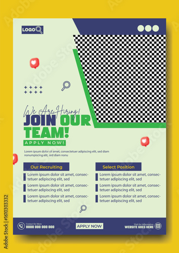 We Are Hiring Join Our Team Job Opportunity Poster