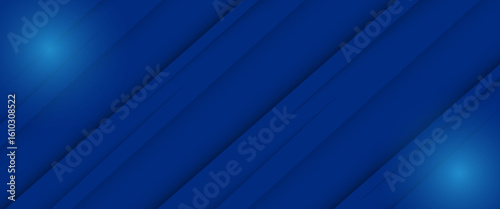 Modern abstract blue background with diagonal line. Simple graphic design element. Futuristic concept. Horizontal banner template with space for your text