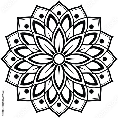 Mandala Designs, Patterns, Art. simple mandala design for coloring book, tattoo design, simple mandala vector art.