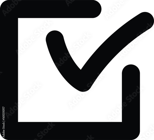 Square checklist icon with a check mark