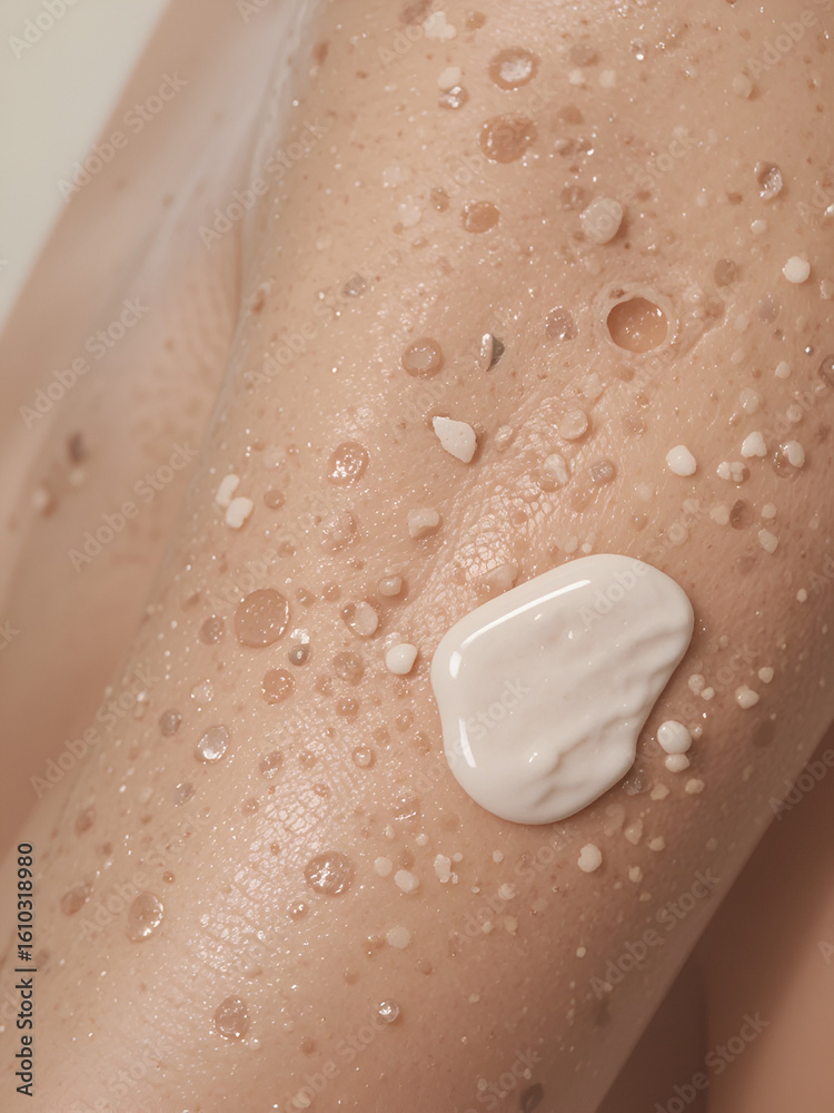 Fototapeta premium Concept of body care with skin with mole