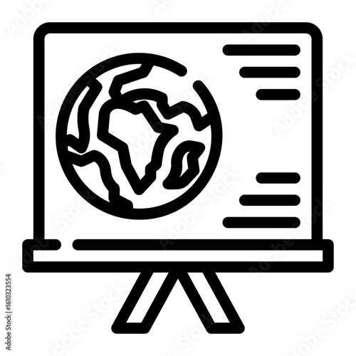 geography line icon