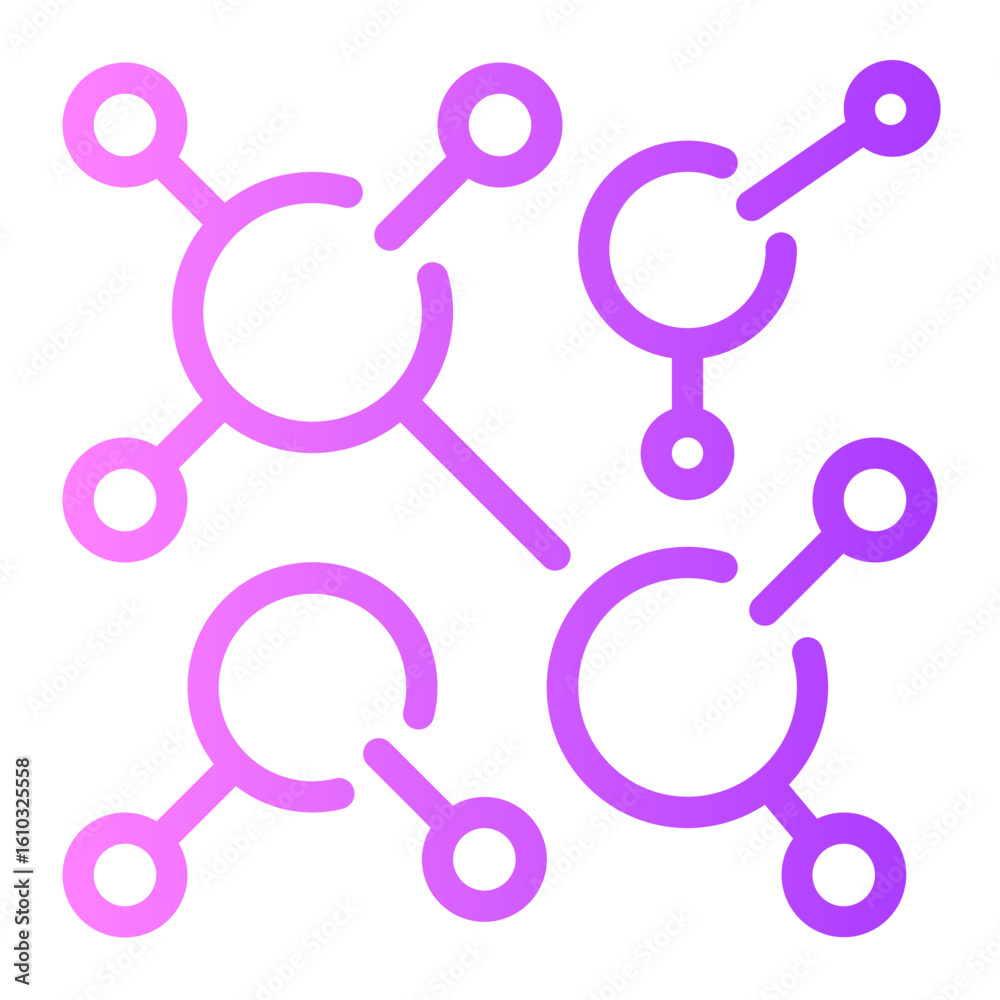 molecules gradient icon molecules gradient icon