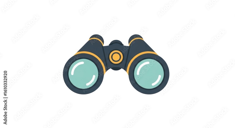 Binoculars illustration isolated on white background Binoculars illustration isolated on white background