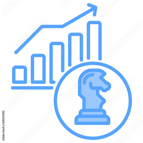 Business Strategy Blue Icon