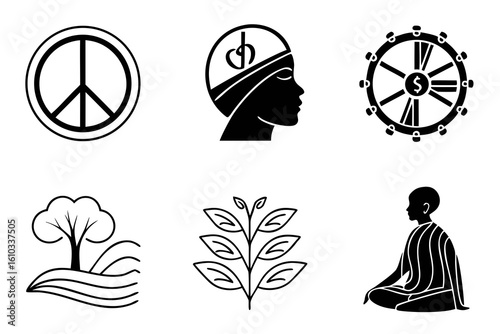 Collection of spiritual and cultural icons