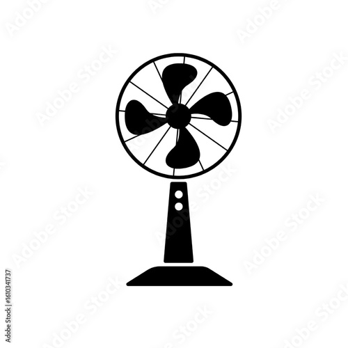 vector illustration of an old electric fan concept