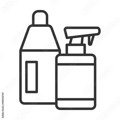 Chemical Cleaning Icon Outline Style. Vector Illustration Design