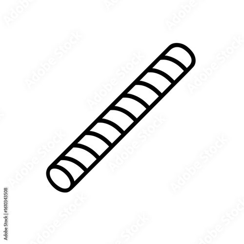 Rebar icon in outline style representing reinforced construction material