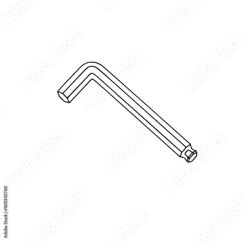 Hex Allen Wrench Tool for Screws and Assembly Components in Furniture