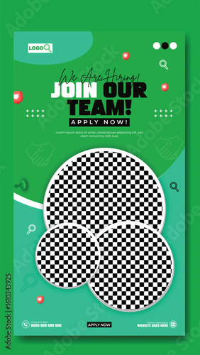 We are hiring Join our team Apply now Green background