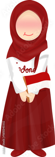 muslim girl indoneisa independence day