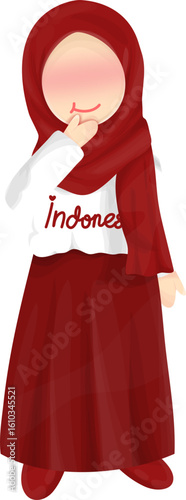 muslim girl indoneisa independence day