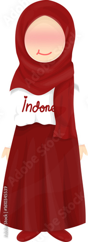 muslim girl indoneisa independence day