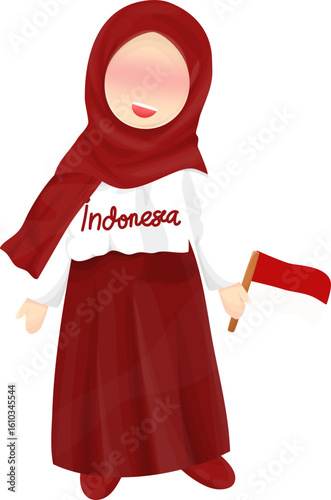 muslim girl indoneisa independence day