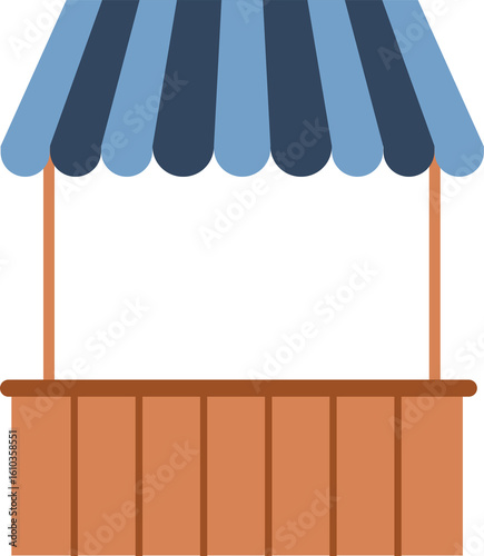 Street market fair. Outdoor market stalls illustration