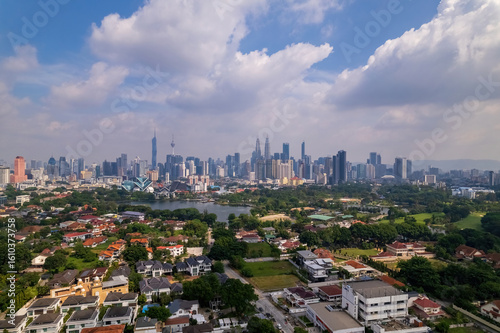 Photography Panoramic view of Kuala Lumpur's urban sprawl