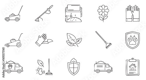Lawn mower leaf blower gloves rake flower shield truck clipboard gardening gloves