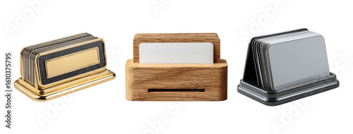 Elegant Business Card Holders in Various Materials and Designs